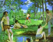 弗雷德里克 巴齐耶 : Bathers (Summer Scene)